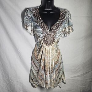 Vintage y2k fairy boho whimsigoth v neck top